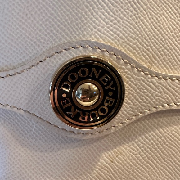 Dooney and Bourke white leather tote bag handbag with red interior barely used!! - Picture 5 of 5